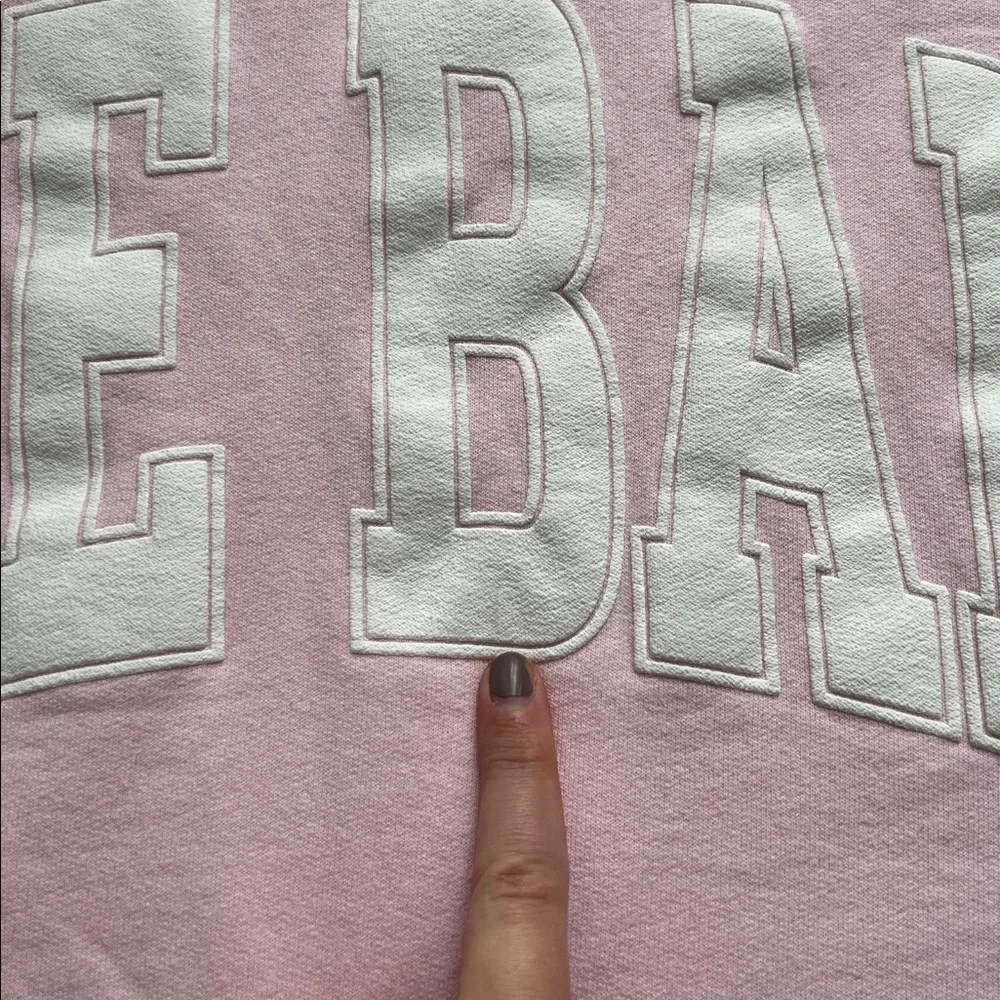 The Bar Blush Pink Varsity Crewneck Sweatshirt - Picture 7 of 9